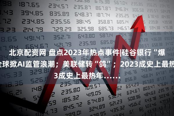 北京配资网 盘点2023年热点事件|硅谷银行“爆雷”；全球掀AI监管浪潮；美联储转“鸽”；2023成史上最热年……